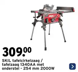 GAMMA SKIL tafelcirkelzaag / tafelzaag 1340AA met onderstel aanbieding