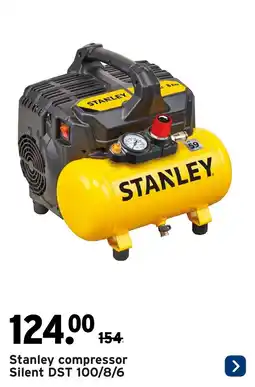 GAMMA Stanley compressor Silent DST 100/8/6 aanbieding