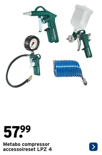 GAMMA Metabo compressor accessoireset LPZ 4 aanbieding