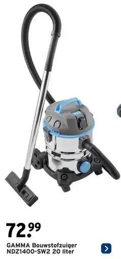 GAMMA Gamma Bouwstofzuiger NDZ1400-SW2 aanbieding