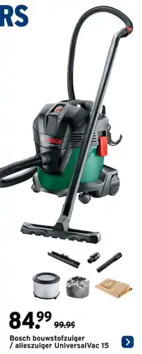 GAMMA Bosch bouwstofzuiger / alleszuiger Universal Vac 15 aanbieding