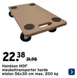 GAMMA Handson MDF meubeltransporter harde wielen aanbieding