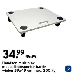 GAMMA Handson multiplex meubeltransporter harde wielen aanbieding
