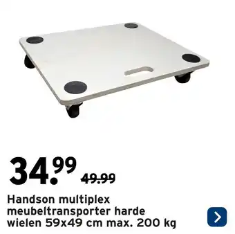 GAMMA Handson multiplex meubeltransporter harde wielen aanbieding