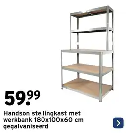GAMMA Handson stellingkast met werkbank gegalvaniseerd aanbieding