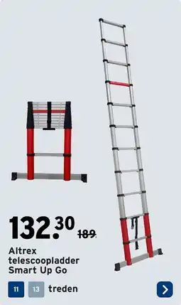 GAMMA Altrex telescoopladder Smart Up Go aanbieding