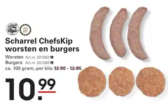 Sligro Scharrel Chefskip worsten en burgers aanbieding