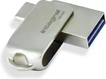 Bol.com USB-stick Integral 3.0 USB-360-C Dual 16GB | 1 stuk aanbieding