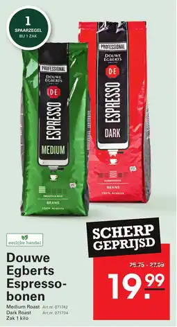 Sligro Douwe Egberts Espressobonen aanbieding