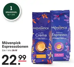 Sligro Mövenpick Espressobonen aanbieding