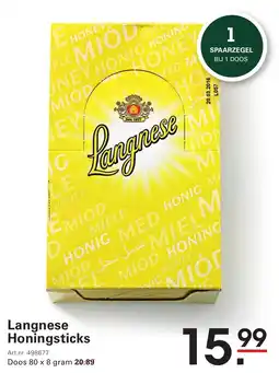 Sligro Langnese Honingsticks aanbieding