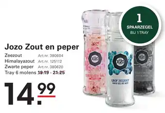 Sligro Jozo Zout en peper aanbieding