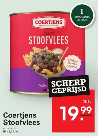 Sligro Coertjens Stoofvlees aanbieding