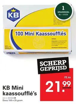 Sligro KB Mini kaassoufflé's aanbieding