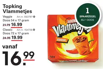 Sligro Topking Vlammetjes Veggie aanbieding