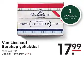 Sligro Van Lieshout Berehap gehaktbal aanbieding
