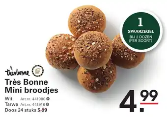 Sligro Très Bonne Mini broodjes aanbieding