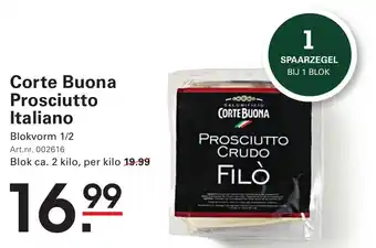 Sligro Corte Buona Prosciutto Italiano aanbieding