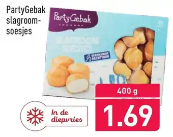 ALDI PartyGebak slagroomsoesjes 400 g aanbieding