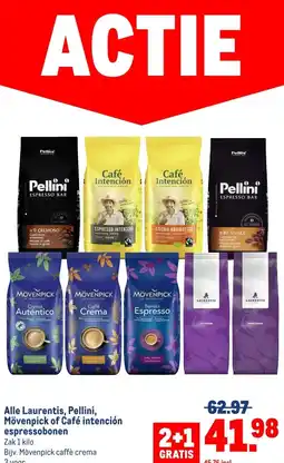Makro Alle Laurentis, Pellini, Mövenpick of Café intención espressobonen aanbieding