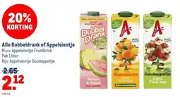 Makro Alle Dubbeldrank of Appelsientje aanbieding