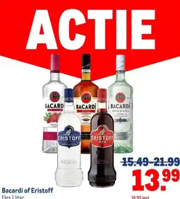 Makro Bacardi of Eristoff aanbieding