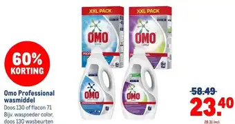 Makro Omo Professional wasmiddel aanbieding