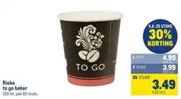 Makro Rioba to go beker aanbieding