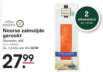 Sligro Noorse zalmzijde gerookt aanbieding