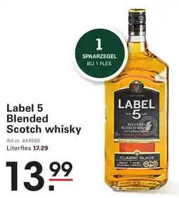 Sligro Label 5 Blended Scotch whisky aanbieding