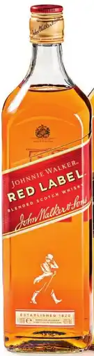 Sligro Johnnie Walker Blended Scotch Whisky Red Label aanbieding