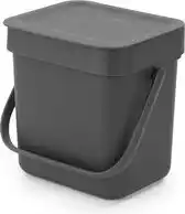 Amazon Brabantia Sort & Go Prullenbak, Afvalemmer, Grey, 3 Liter aanbieding