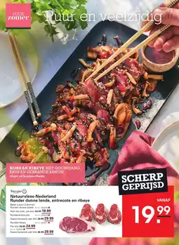 Sligro Natuurvlees Nederland Runder dunne lende, entrecote en ribeye aanbieding