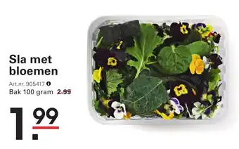Sligro Sla met bloemen aanbieding