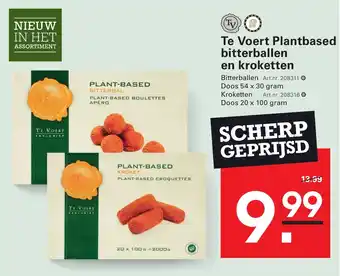 Sligro Te Voert Plantbased bitterballen en kroketten aanbieding