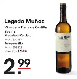 Sligro Legado Muñoz aanbieding