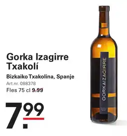 Sligro Gorka Izagirre Txakolí aanbieding