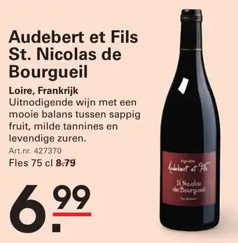 Sligro Audebert et Fils St. Nicolas de Bourgueil aanbieding