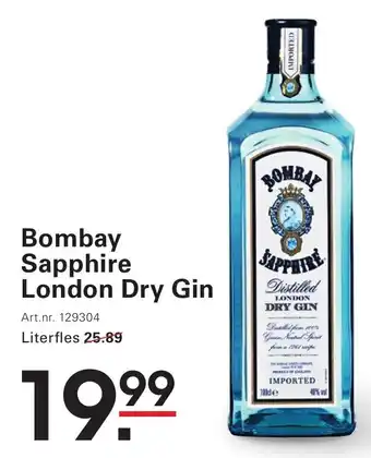 Sligro Bombay Sapphire London Dry Gin aanbieding