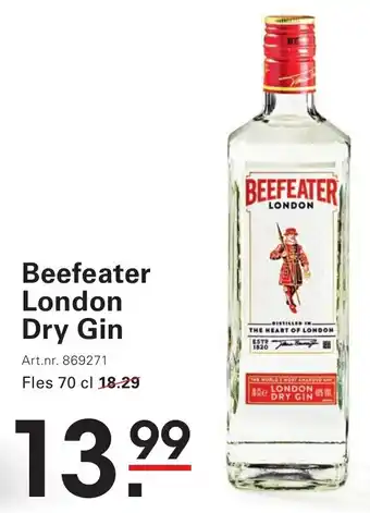 Sligro Beefeater London Dry Gin aanbieding