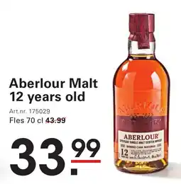 Sligro Aberlour Malt 12 years old aanbieding
