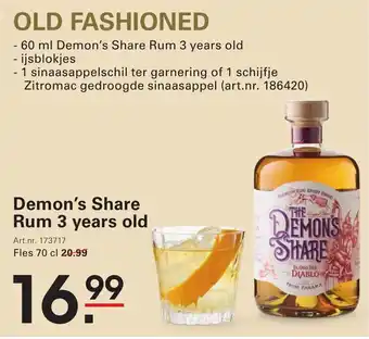 Sligro Demon's Share Rum 3 years old aanbieding