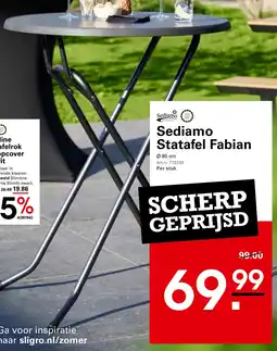 Sligro Sediamo Statafel Fabian aanbieding