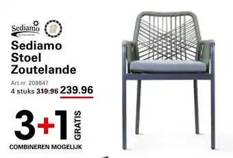 Sligro Sediamo Stoel Zoutelande aanbieding