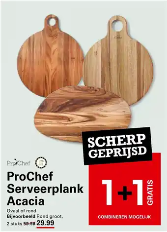 Sligro ProChef Serveerplank Acacia aanbieding