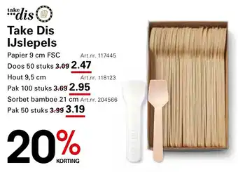 Sligro Take Dis IJslepels aanbieding