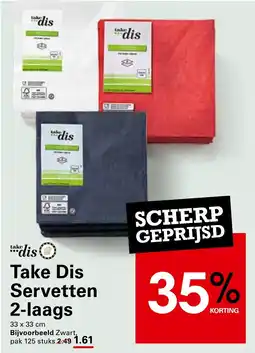 Sligro Take Dis Servetten 2 laags aanbieding