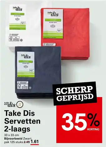 Sligro Take Dis Servetten 2 laags aanbieding