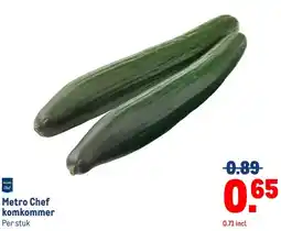 Makro Metro Chef komkommer aanbieding
