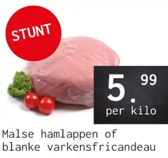 Naanhof Malse hamlappen of blanke varkensfricandeau aanbieding